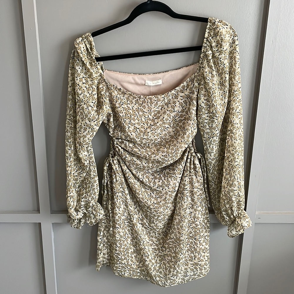 Egan & Ella Long Sleeve Dress with synch cut outs on the sides